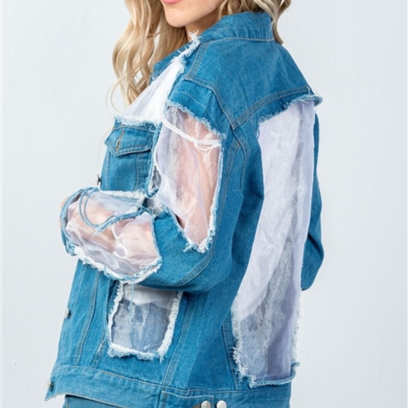 SEE BOUTIQUE FOR LISTING Distressed Denim Jacket - Picture 2 of 4